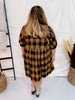 Plaid Button Down Flannel Dress - Whiskey Skies - ENTRO