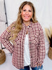 Plaid Button Down Shacket - Whiskey Skies - KORI AMERICA
