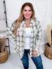 Plaid Button Down Shirt W/ Floral Patch Embroidery - Whiskey Skies - ODDI