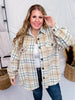 Plaid Button Front Shacket - Whiskey Skies - DAVI & DANI