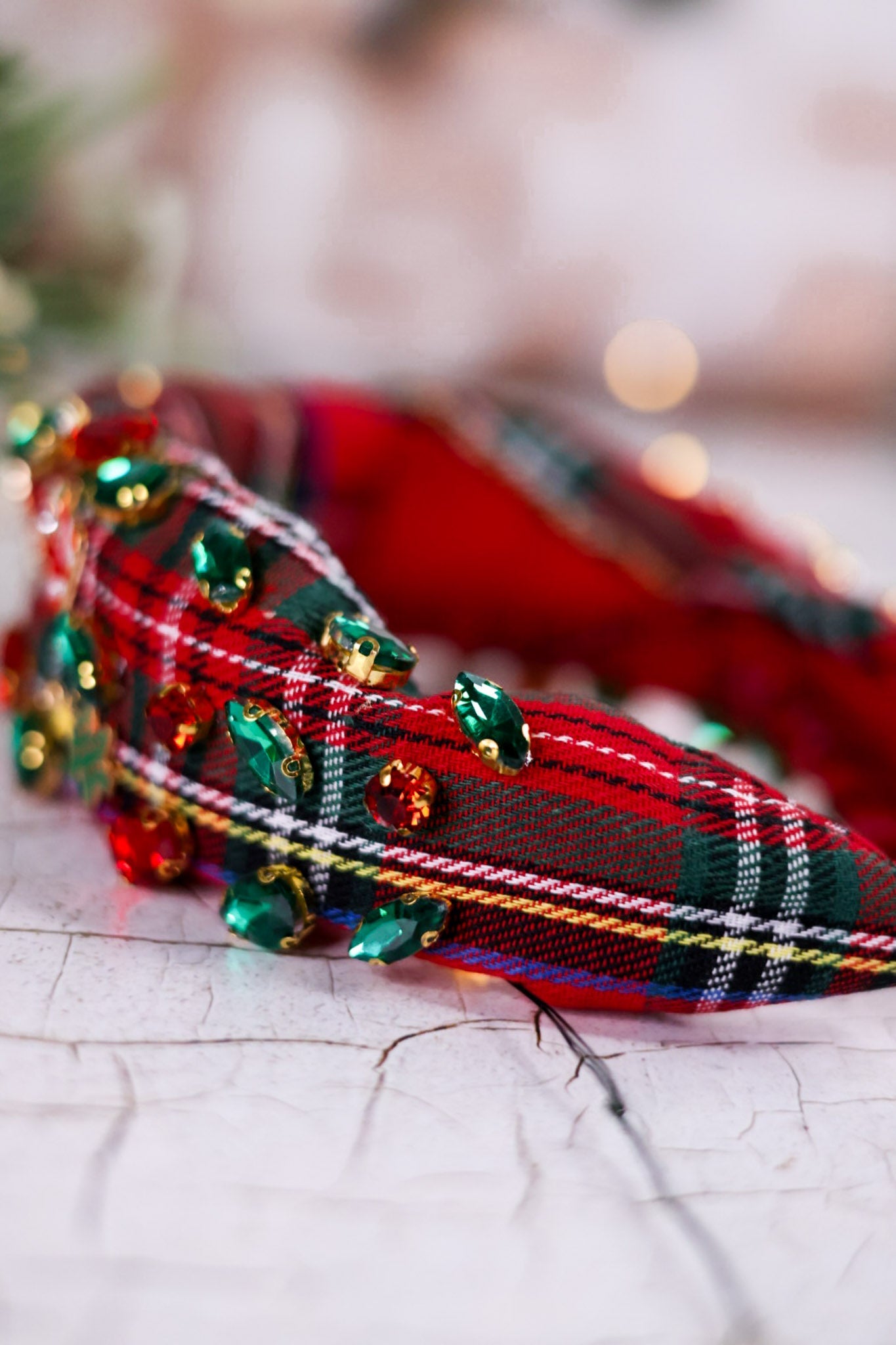 Plaid Merry Headband - Whiskey Skies - SHIRALEAH