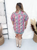 Plaid Posse Button Up Western Short Sleeve Top - Whiskey Skies - 2 FLY CO.