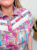 Plaid Posse Button Up Western Short Sleeve Top - Whiskey Skies - 2 FLY CO.