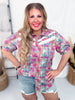 Plaid Posse Button Up Western Short Sleeve Top - Whiskey Skies - 2 FLY CO.