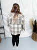 Plaid Shacket With Fringe - Whiskey Skies - GEEGEE