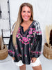 Plaid & Stripe Blouse with Embroidered Florals - Whiskey Skies - ANDREE BY UNIT