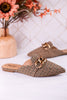 Playin For Keeps Houndstooth Mules - Whiskey Skies - CORKYS FOOTWEAR