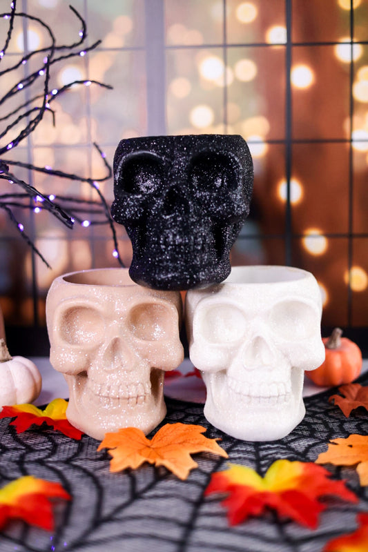 Polyresin Spooky Chic Skull Candy Bowl - Whiskey Skies - YOUNG'S INC