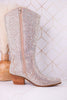 Pony Up Clear Rhinestone Wide Calve Boots - Whiskey Skies - CORKYS FOOTWEAR