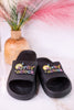 Pool Spritz O'Clock Slide Sandals - Whiskey Skies - LIVING ROYAL