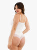 Sculpting Thong Bodysuit In White Lace