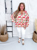 Poppy Print Blouse With Balloon Sleeves - Whiskey Skies - BIBI