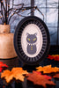 Portrait Style Black Cat In Wood Framed Sign - Whiskey Skies - ADAMS & CO