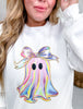 Pretty Girly Ghost White Crew Neck Sweatshirt - Whiskey Skies - JOCO INK GRAPHIC APPAREL