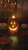 4" Jack O Lantern LED Candle With Flickering Flame