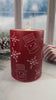 Red Snowman Patterned LED Water Fountain Candle