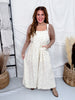 Printed Floral Overalls W/ Front Bib Pocket - Whiskey Skies - POLAGRAM + BAEVELY