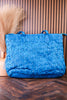 Prism Market Tote In Aqua Blue - Whiskey Skies - MYRA BAGS