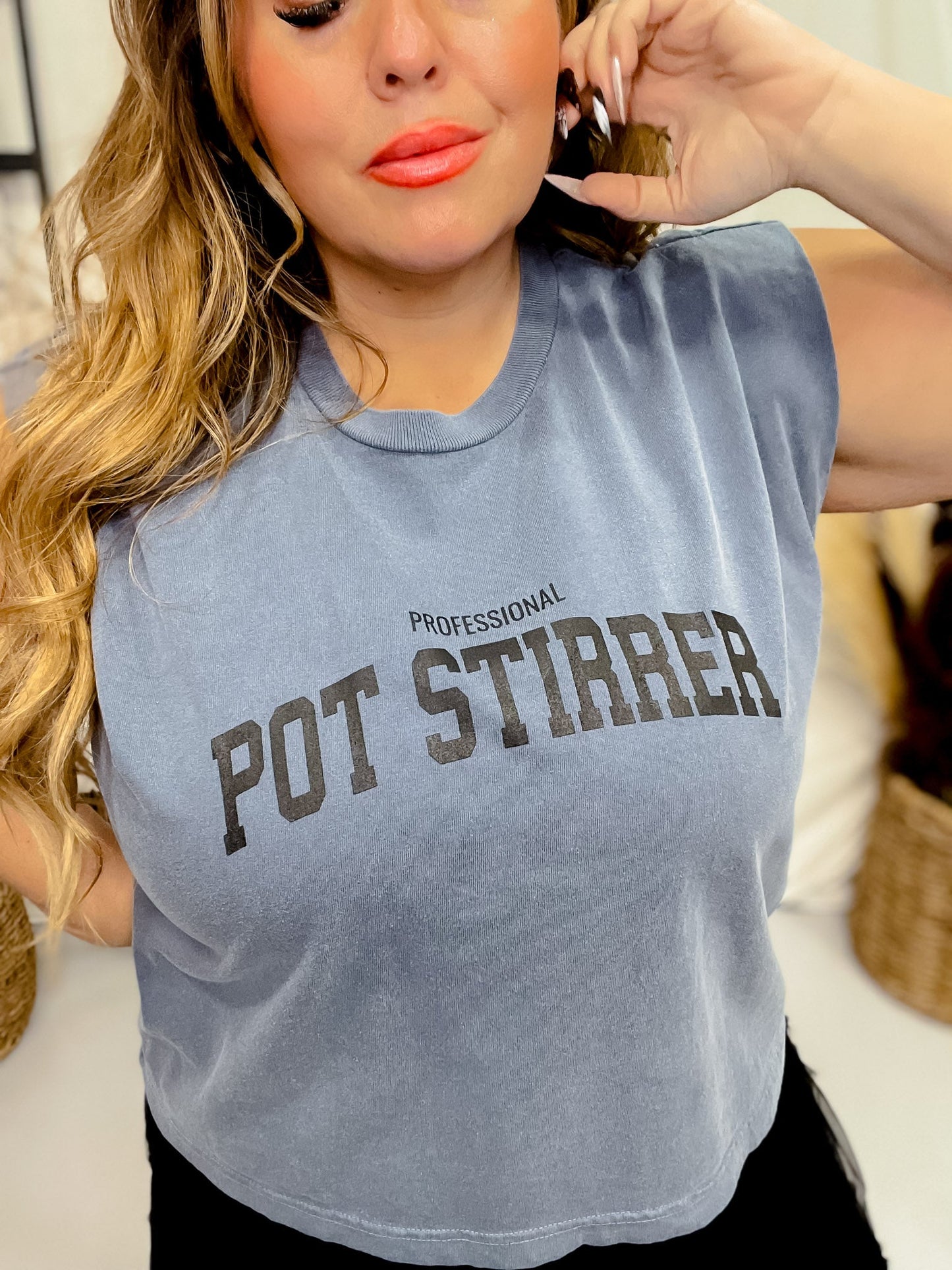 Professional Pot Stirrer Graphic Muscle Tee - Whiskey Skies - SOUTHERN BLISS COMPANY
