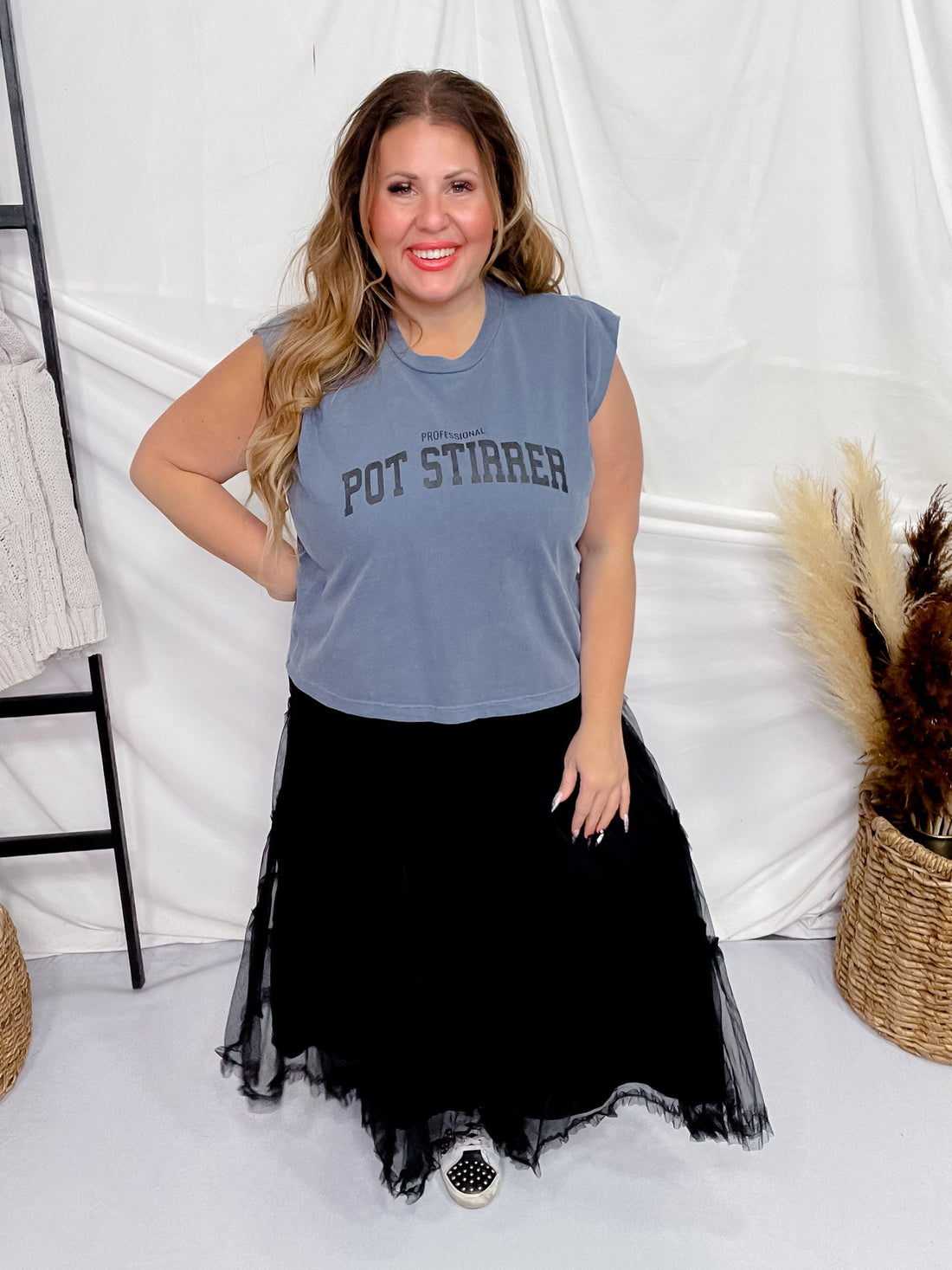 Professional Pot Stirrer Graphic Muscle Tee - Whiskey Skies - SOUTHERN BLISS COMPANY