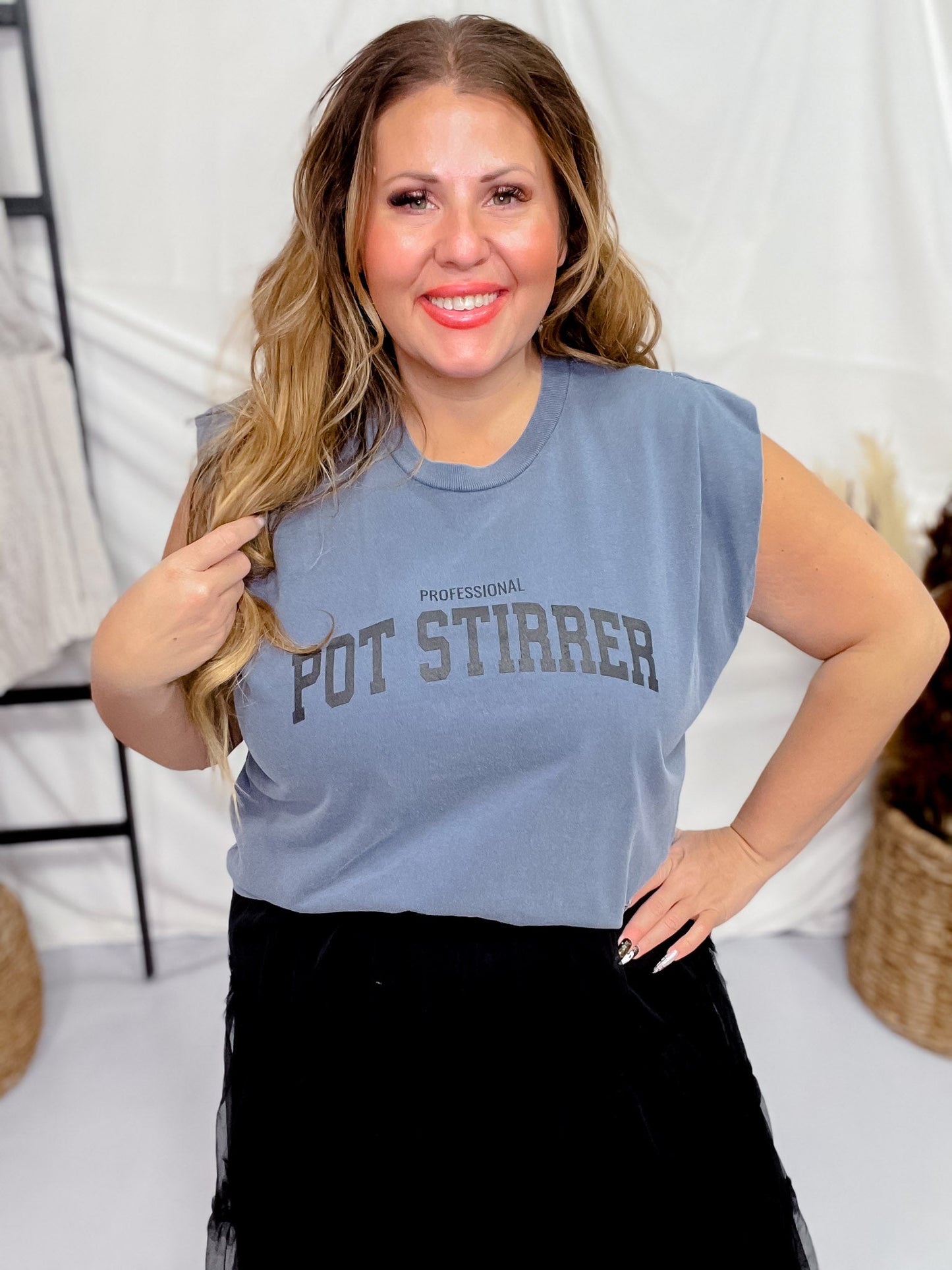 Professional Pot Stirrer Graphic Muscle Tee - Whiskey Skies - SOUTHERN BLISS COMPANY