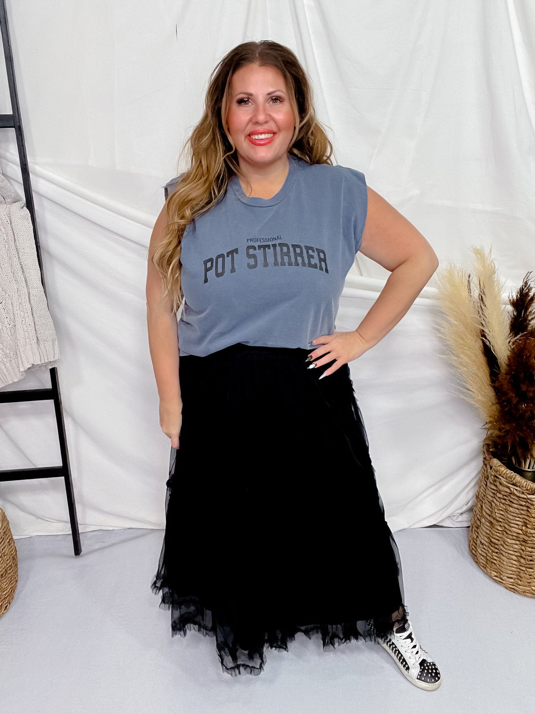 Professional Pot Stirrer Graphic Muscle Tee - Whiskey Skies - SOUTHERN BLISS COMPANY