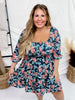 Puff Sleeve Floral Dress - Whiskey Skies - UMGEE