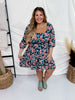 Puff Sleeve Floral Dress - Whiskey Skies - UMGEE