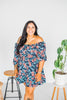 Puff Sleeve Floral Dress - Whiskey Skies - UMGEE