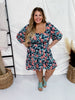 Puff Sleeve Floral Dress - Whiskey Skies - UMGEE