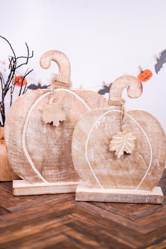 Pumpkin Mango Wood Cutout (2 Sizes) - Whiskey Skies - ADAMS & CO