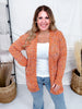 Pumpkin Orange Cardigan With Rainbow Confetti Dots - Whiskey Skies - MICHELLE MAE