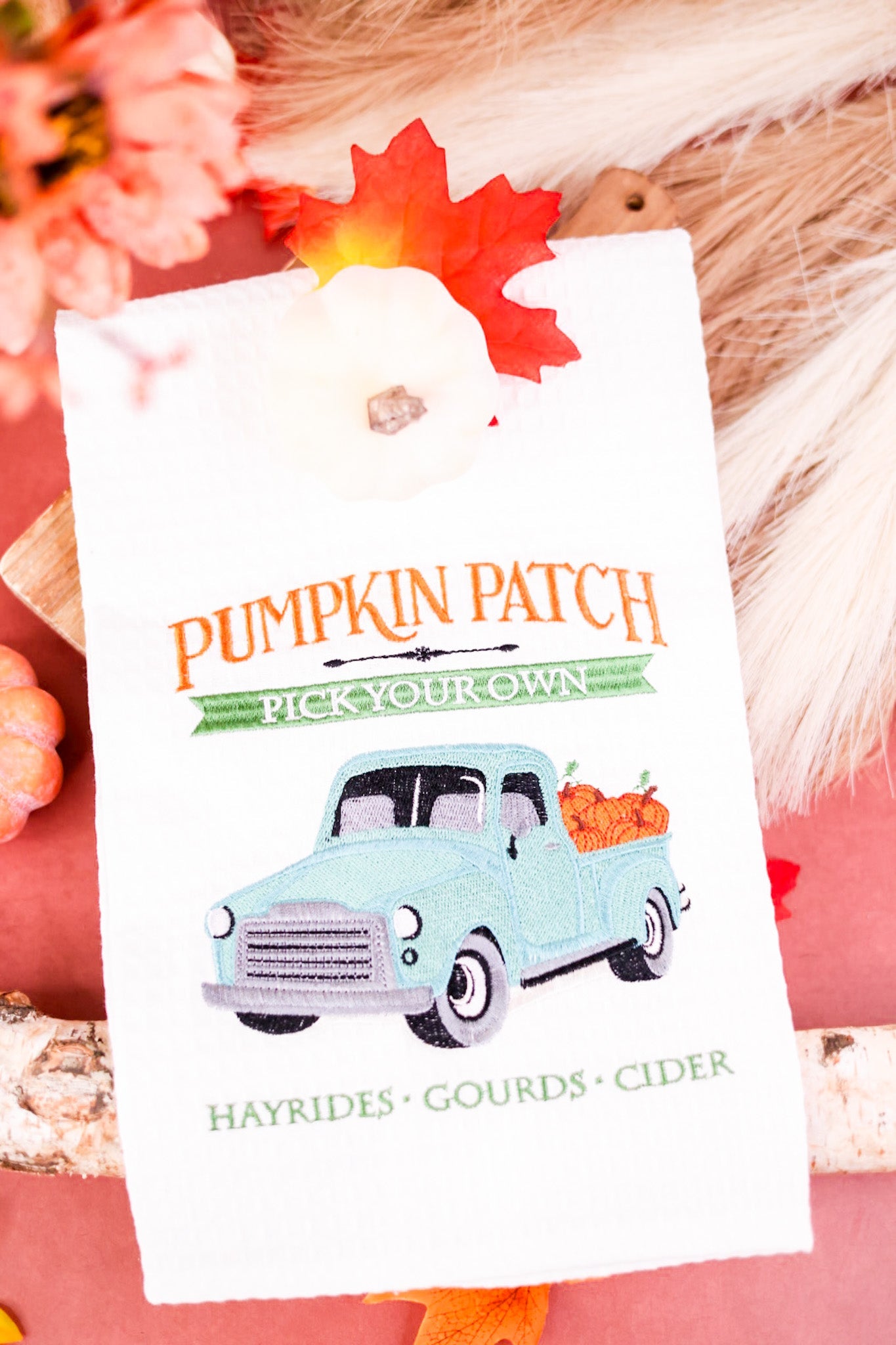 Pumpkin Patch Truck Kitchen Decorative Towel - Whiskey Skies - C & F ENTERPRISES