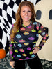 Pumpkin Pop Long Sleeve Mesh Top - Whiskey Skies - JESS LEA