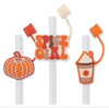 Pumpkin Spice Girl Straw Topper Set - Whiskey Skies - SWIG LIFE