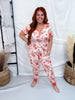 Pumpkin Spice Latte Short Sleeve Top & Joggers Loungewear Set - Whiskey Skies - SHIRLEY & STONE