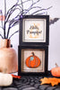 "Pumpkin/Hello" Reversible Wood Framed Sign - Whiskey Skies - ADAMS & CO