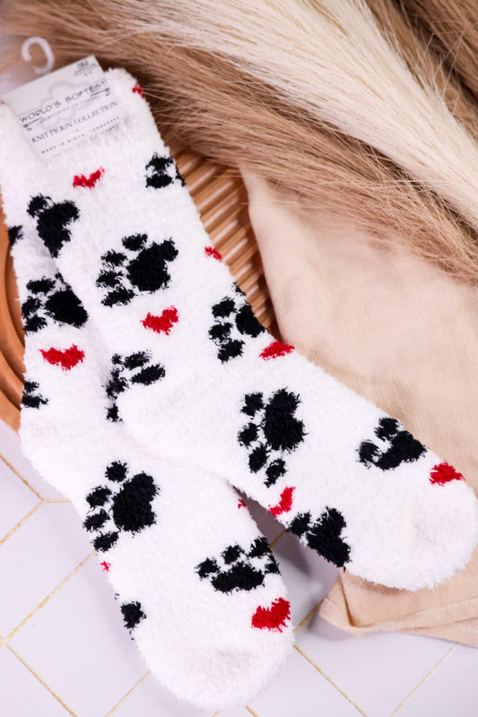 Puppy Love Women's Crew Socks - Whiskey Skies - CRESCENT SOCK COMPANY