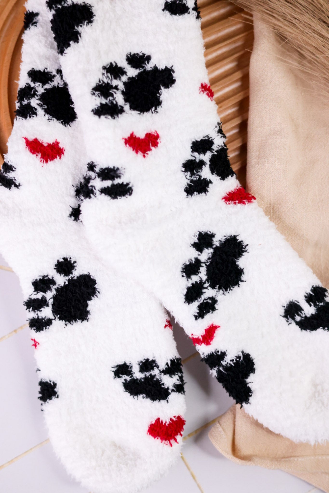 Puppy Love Women's Crew Socks - Whiskey Skies - CRESCENT SOCK COMPANY