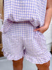 Purple and Pink Gingham Set - Whiskey Skies - SOUTHERN GRACE