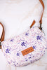 Purple Cottage Rose Crossbody Bag - Whiskey Skies - MYRA BAGS