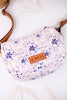 Purple Cottage Rose Crossbody Bag - Whiskey Skies - MYRA BAGS