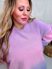 Purple, Pink, & Blue Cotton Candy Dip Dyed Corded Crew Sweatshirt - Whiskey Skies - MOON RYDER