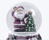 Purple Snowglobe With Santa & Christmas Tree - Whiskey Skies - YOUNG'S INC