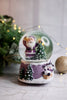 Purple Snowglobe With Santa & Christmas Tree - Whiskey Skies - YOUNG'S INC