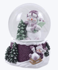 Purple Snowglobe With Snowman & Christmas Tree - Whiskey Skies - YOUNG'S INC