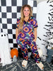 Purple Tie Dye Short Sleeve Shirt & Jogger Set - Whiskey Skies - SHIRLEY & STONE