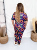 Purple Tie Dye Short Sleeve Shirt & Jogger Set - Whiskey Skies - SHIRLEY & STONE