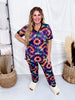 Purple Tie Dye Short Sleeve Shirt & Jogger Set - Whiskey Skies - SHIRLEY & STONE