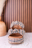 Put A Bow On It Black & Tan Houndstooth Platform Heels - Whiskey Skies - CORKYS FOOTWEAR